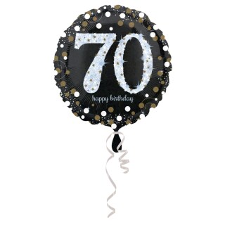 Folien Luftballon 70. Geburtstag Folienballon Happy Birthday 43 cm