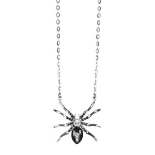 Halloween Kette Spinne Gothic Halskette mit Anhänger silber, 6,39 €