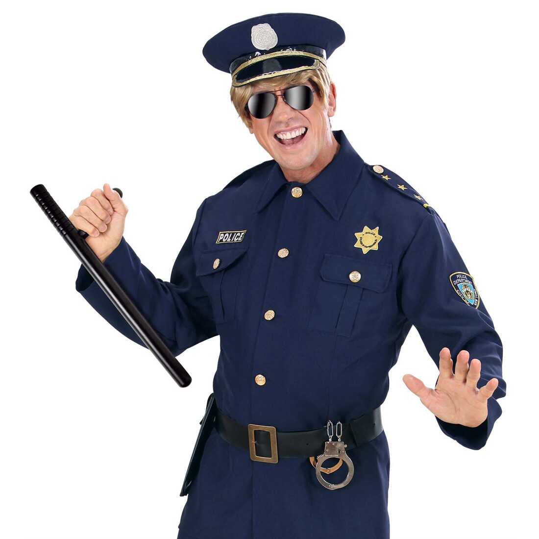 Fasching Polizei Stock Schlagstock Polizist Karneval Kostüm