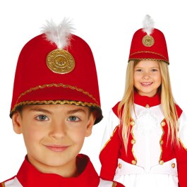 Roter Hut Kappe Majorette für Kinder Musik Corps