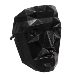 Schwarze Cosplay Maske Squid Game Führer Halloweenmaske