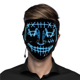 LED Horror Smile Maske Halloweenmaske