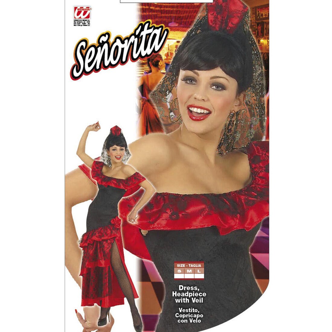 Spanische Tänzerin Kostüm Flamenco Kleid Mit Schleier Spanierin Damen 3549
